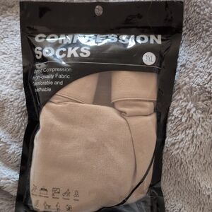 Compression Socks - Beige Support Socks (3XL)